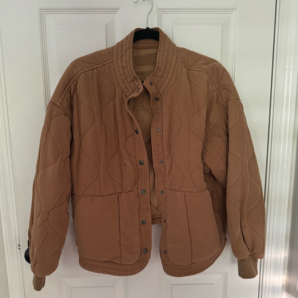 BlankNYC Tan Quilted Jacket XS